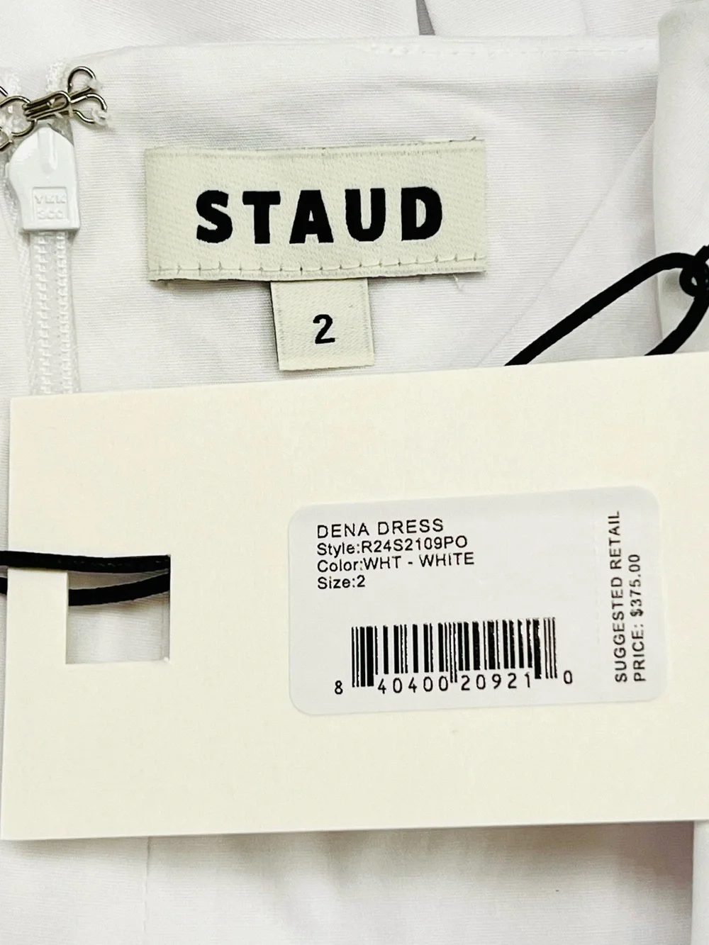 NWT Staud Dena Midi Dress White - Picture 16 of 16